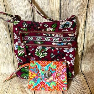 Vera Bradley crossbody & Wristlet